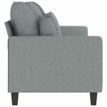 vidaXL Canapé à 3 places Gris clair 180 cm Tissu