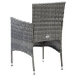 vidaXL Ensemble à manger de jardin coussins 7Pièces Résine tressée Gris