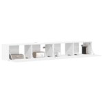 vidaXL Meuble TV mural 2 Pièces Blanc 60 x 31 x 29.5 cm Bois d'ingénierie
