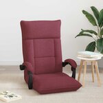 vidaXL Fauteuil de sol ajustable Bordeaux Tissu