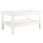 vidaXL Table basse Blanc 80x50x40 cm Bois massif de pin