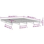 vidaXL Lit de palette 140x200 cm bois de pin massif