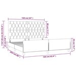 vidaXL Cadre de lit sans matelas vert foncé 160x200 cm velours