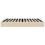 VidaXL Cadre de lit ottoman sans matelas crème 180x200 cm tissu