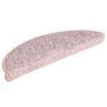 vidaXL Tapis d'escalier 30 pièces 56 x 17 x 3 cm Rose clair Demi-rond