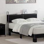 vidaXL Headboard de Rangement avec Station de Charge Chêne noir 160 cm