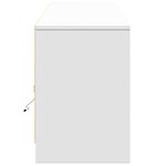 vidaXL Meuble TV avec LED blanc 180x34x50 cm bois d'ingénierie