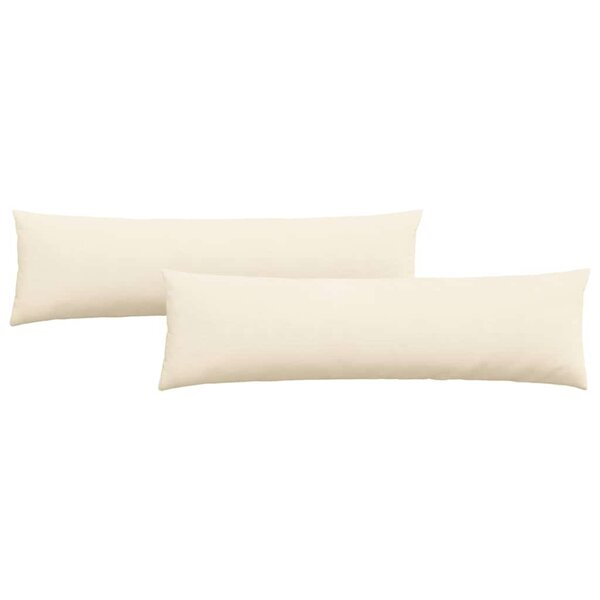 vidaXL Coussins de canapé 2 Pièces Crème 145 x 40 cm