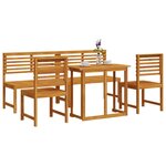 vidaXL Ensemble bistro de jardin 5 Pièces Marron Bois d'acacia massif