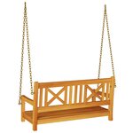 vidaXL Banc swing de jardin 2 places 110x56x58 cm en bois massif d'acacia