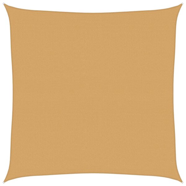 vidaXL Voile d'ombrage 160 g/m² carré sable 4x4 m PEHD