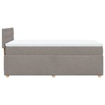 vidaXL Sommier à lattes de lit avec matelas Taupe 100x200 cm Tissu