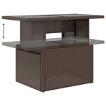 vidaXL Salon de jardin avec coussins 6 Pièces marron résine tressée