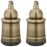 vidaXL Douilles de lampe 2 Pièces bronze E27