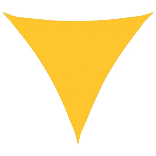 vidaXL Voile d'ombrage 160 g/m² triangulaire jaune 6x6x6 m PEHD
