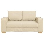 vidaXL Canapé 2 places Crème 120 cm Tissu