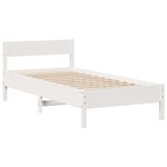 vidaXL Lit bibliothèque sans matelas blanc 100x200 cm bois pin massif