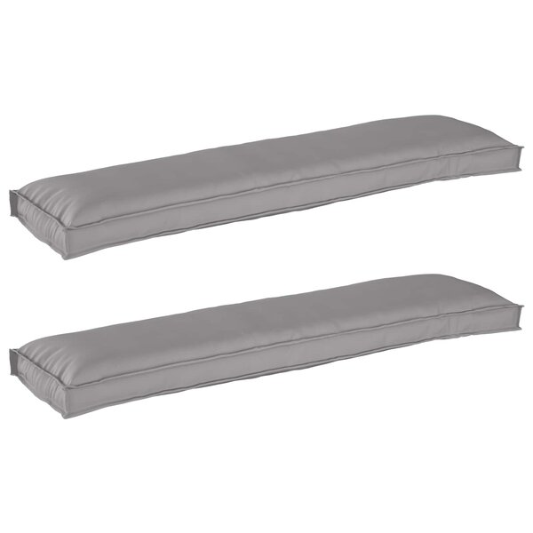 vidaXL Set de coussins de palette 2 Pièces Gris 150 x 40 x 8 cm