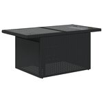 vidaXL Ensemble de canapé de jardin 6 pièces avec coussins noirs en poly rotin