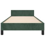 vidaXL Cadre de lit sans matelas vert foncé 100x200 cm velours