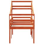 vidaXL Lit haut sans matelas cire marron 75x190 cm bois de pin massif