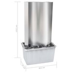 vidaXL Fontaine de jardin Argenté 60 2x37x122 1 cm Acier inoxydable