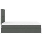 vidaXL Cadre de lit ottoman avec matelas gris foncé 120x200cm tissu