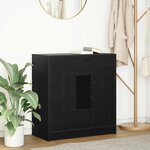 vidaXL Buffet avec tiroirs et portes chêne noir 70 5x34x74 5 cm