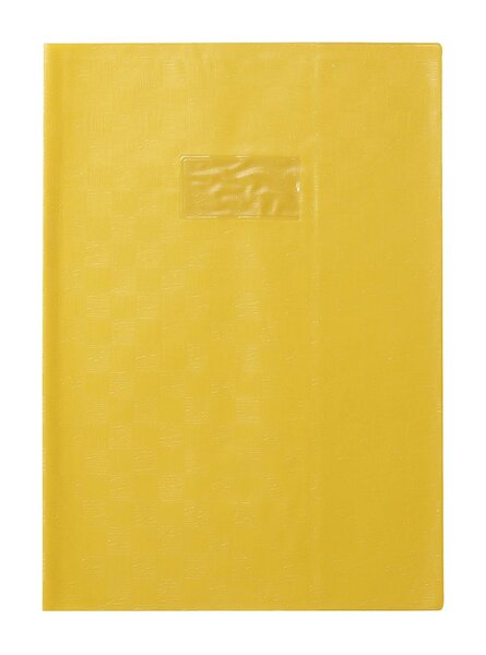 Protège-cahier Madras PVC 22/100e Avec Rabat Marque page 21x29 7 jaune CALLIGRAPHE