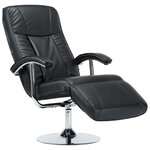 vidaXL Fauteuil TV noir similicuir