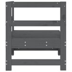 vidaXL Canapé d'angle de jardin gris bois de pin massif