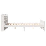 vidaXL Cadre de lit avec tête de lit sans matelas blanc 140x190 cm