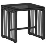 vidaXL Ensemble de meubles d'extérieur 11 Pièces Noir et blanc crème