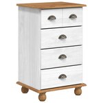 vidaXL Commode 'ASKIM'blanche 45.8x40x79 cm en bois massif de pin