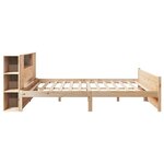 vidaXL Lit bibliothèque sans matelas 200x200 cm bois massif de pin