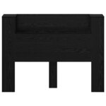 vidaXL Cabinet de Tête de Lit Chêne noir Bois d'ingénierie