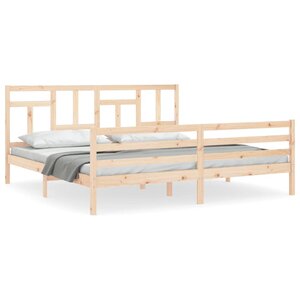 vidaXL Cadre de lit sans matelas 200x200 cm bois massif