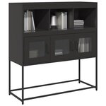 vidaXL Buffet noir 100 5x39x107 cm acier laminé à froid