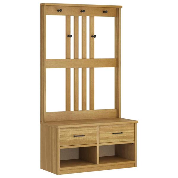 vidaXL Portemanteau SANDNES 87x40x159 5 cm bois massif pin