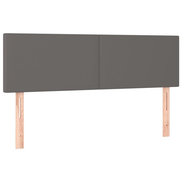 vidaXL Têtes de lit 2 Pièces Gris 72x5x78/88 cm Similicuir