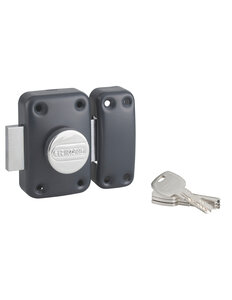 THIRARD - Verrou à bouton Transit 2 pour porte d'entrée  cylindre 45mm  4 clés  anthracite - THIRARD