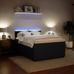 vidaXL Sommier à lattes de lit avec matelas Noir 140x190 cm Velours