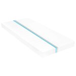 vidaXL Lit d'appoint avec matelas Brun ciré et blanc 90 x 200 cm