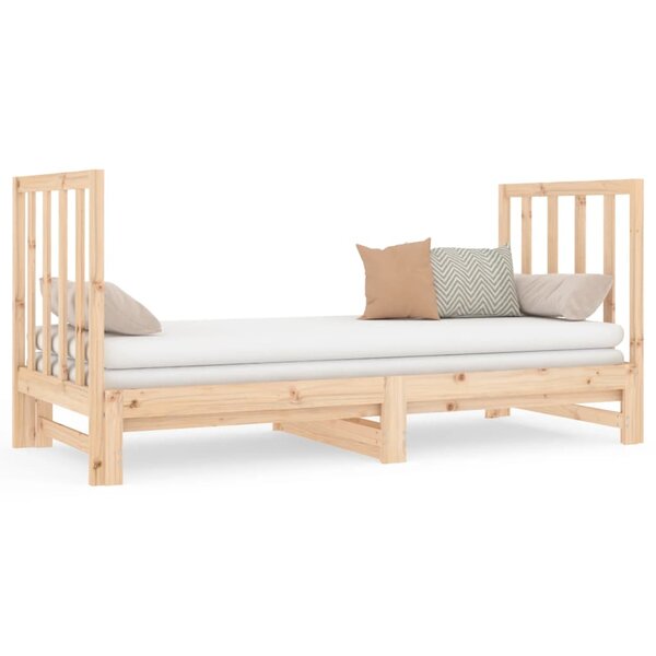 vidaXL Lit coulissant 2x(90x190) cm Bois de pin massif