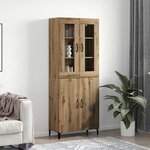 vidaXL Haut Armoire 2 Pièces Chêne artisanal Bois d'ingénierie