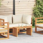 vidaXL Table d'appoint de jardin 70x37.5x35.5 cm Bois massif Teck