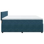 vidaXL Sommier à lattes de lit et matelas Bleu 200x200 cm velours