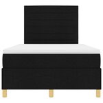 vidaXL Lit à ressorts avec matelas & LED Noir 120x200 cm Tissu