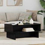 vidaXL Table basse Chêne noir 80 x 46 x 35 cm Bois d'ingénierie