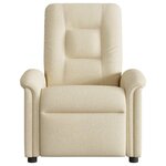vidaXL Fauteuil inclinable électrique Crème Tissu